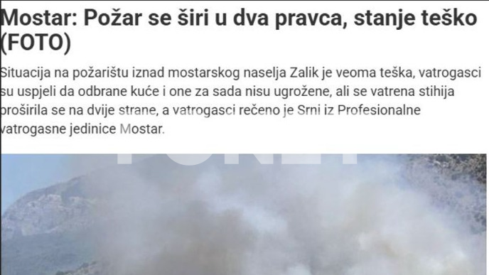 Požari iznad Mostara